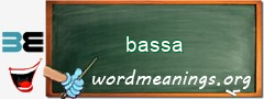 WordMeaning blackboard for bassa